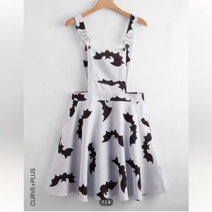 Plus bat print overall dress *Never worn*